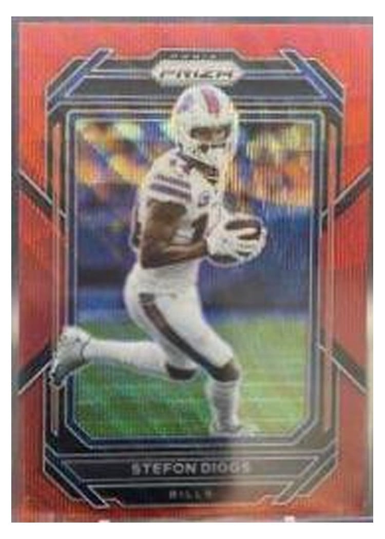 2022 Panini Prizm Base Set Stefon Diggs Red Wave #31 card
