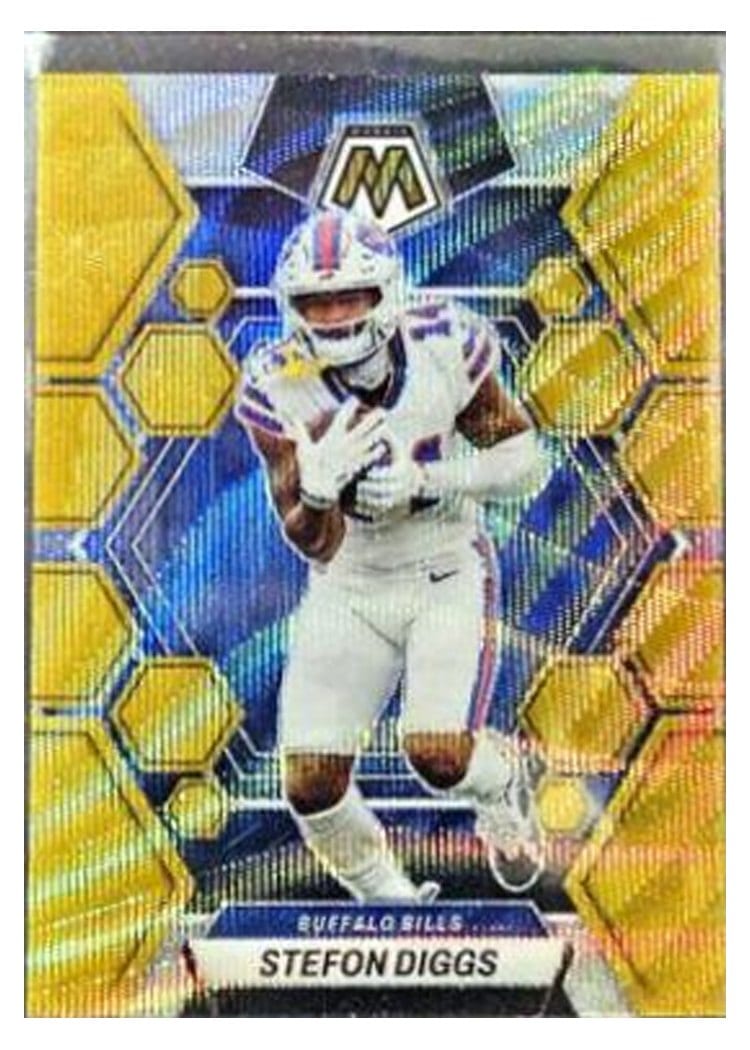 2023 Panini Mosaic Base Set Stefon Diggs Gold Wave #22 card