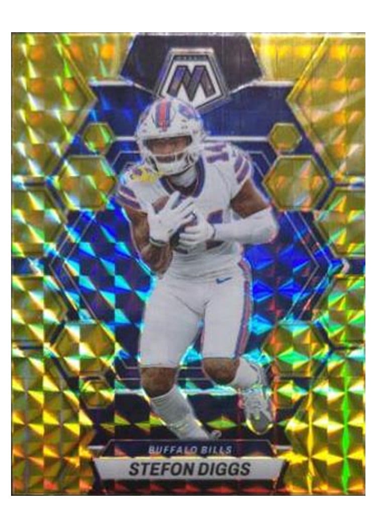 2023 Panini Mosaic Base Set Stefon Diggs Reactive Yellow #22 card