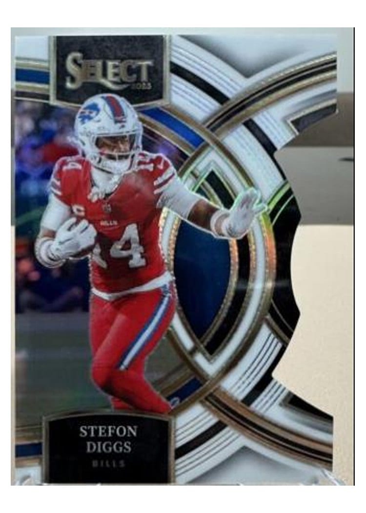 2023 Panini Select Base Set Stefon Diggs White Prizm Die-Cut #187 card