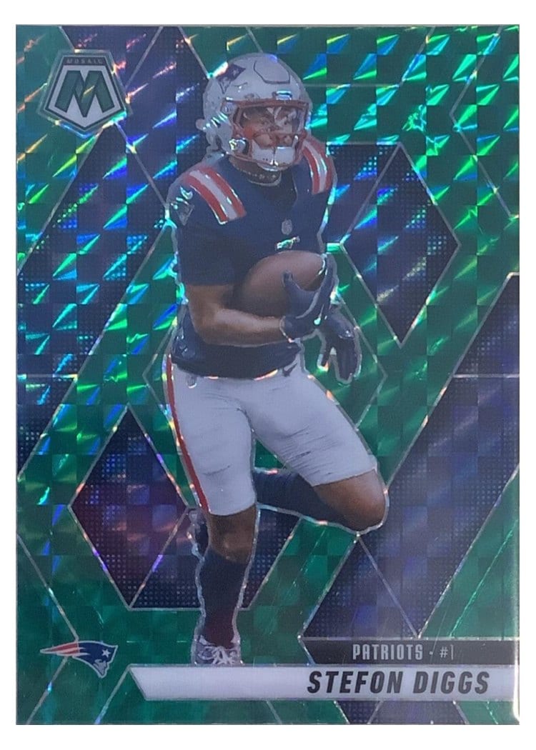 2025 Panini Mosaic Base Set Stefon Diggs Green Sparkle #239 card