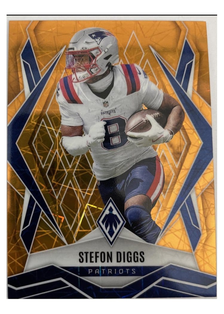 2025 Panini Phoenix Base Set Stefon Diggs Orange Lazer #13 card