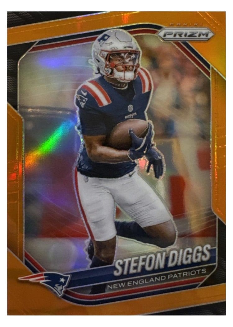 2025 Panini Prizm Base Set Stefon Diggs Orange #182 card