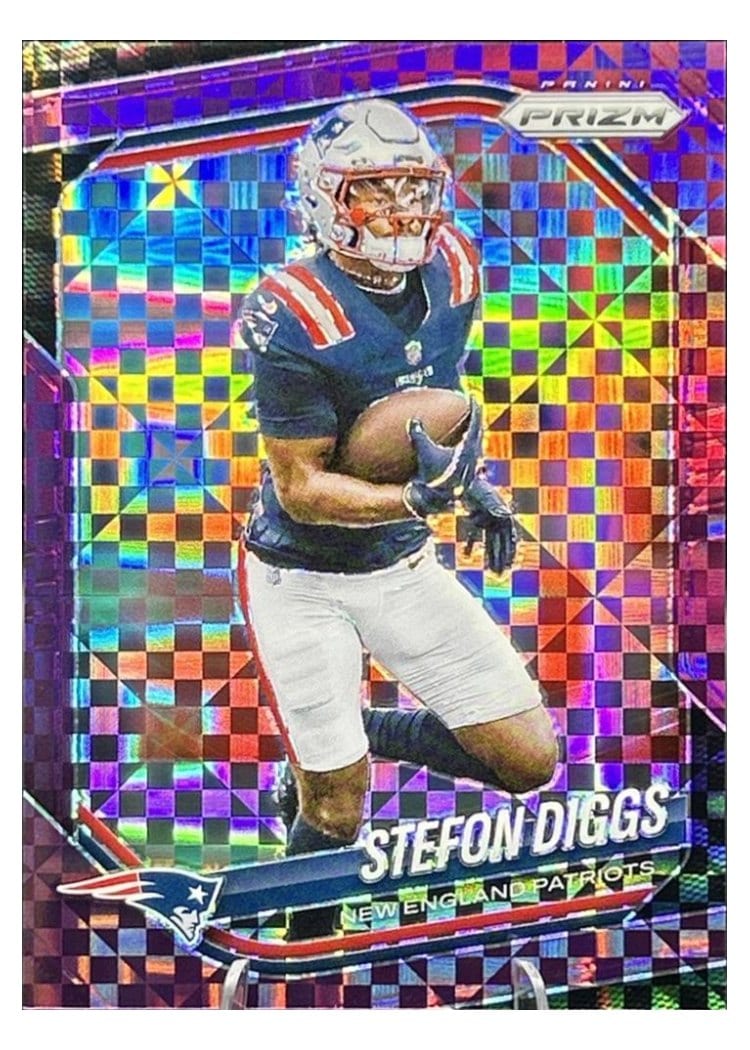 2025 Panini Prizm Base Set Stefon Diggs Purple Power #182 card
