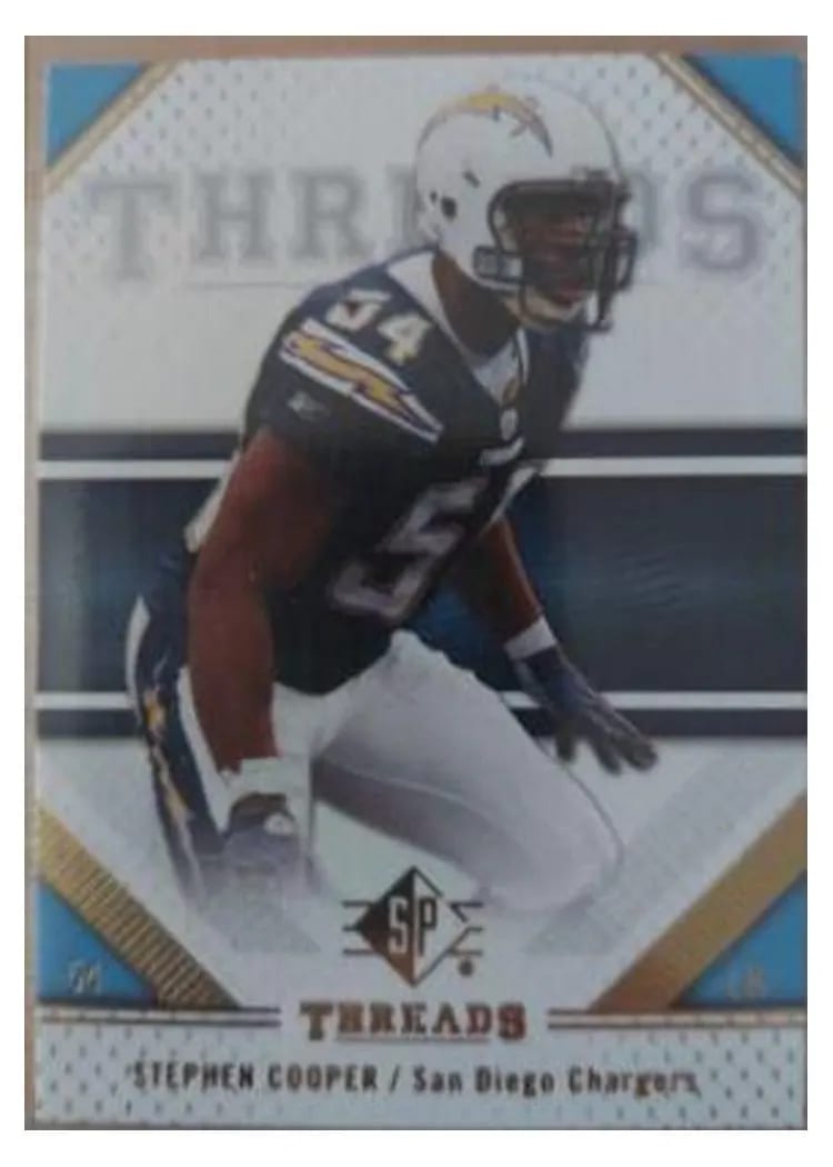 2009 SP Threads Stephen Cooper #85 card