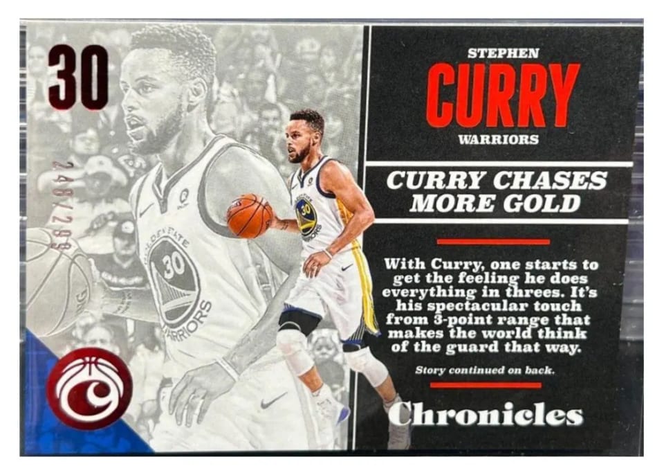2017 Panini Chronicles Stephen Curry #10 card