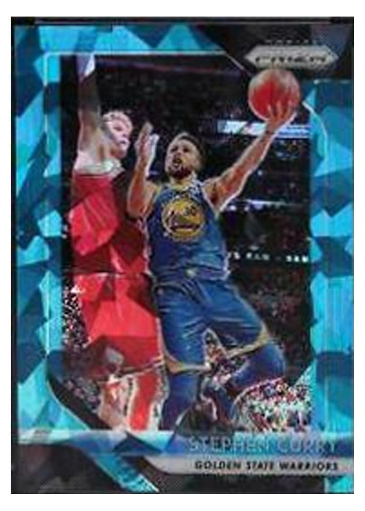 2018-19 Panini Prizm Base Set Stephen Curry Blue Ice Prizm #222 card