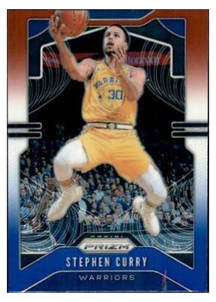 2019-20 Panini Prizm Base Set Stephen Curry Red, White, and Blue Prizm #98 card