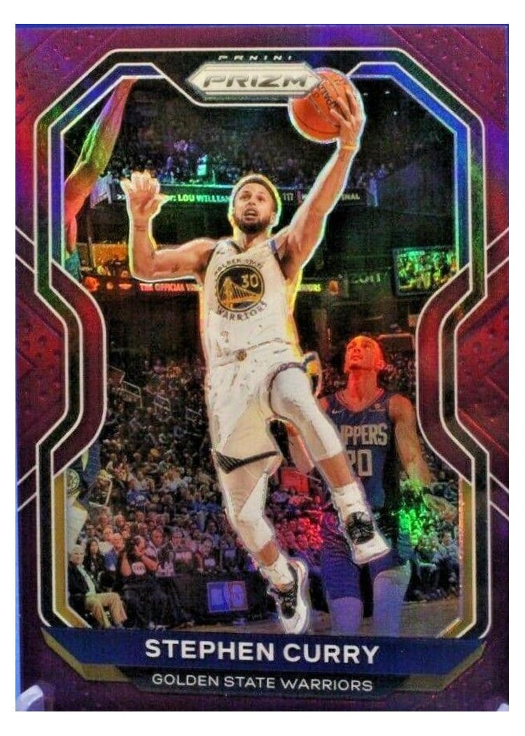 2020-21 Panini Prizm Base Set Stephen Curry Purple Prizm #159 card