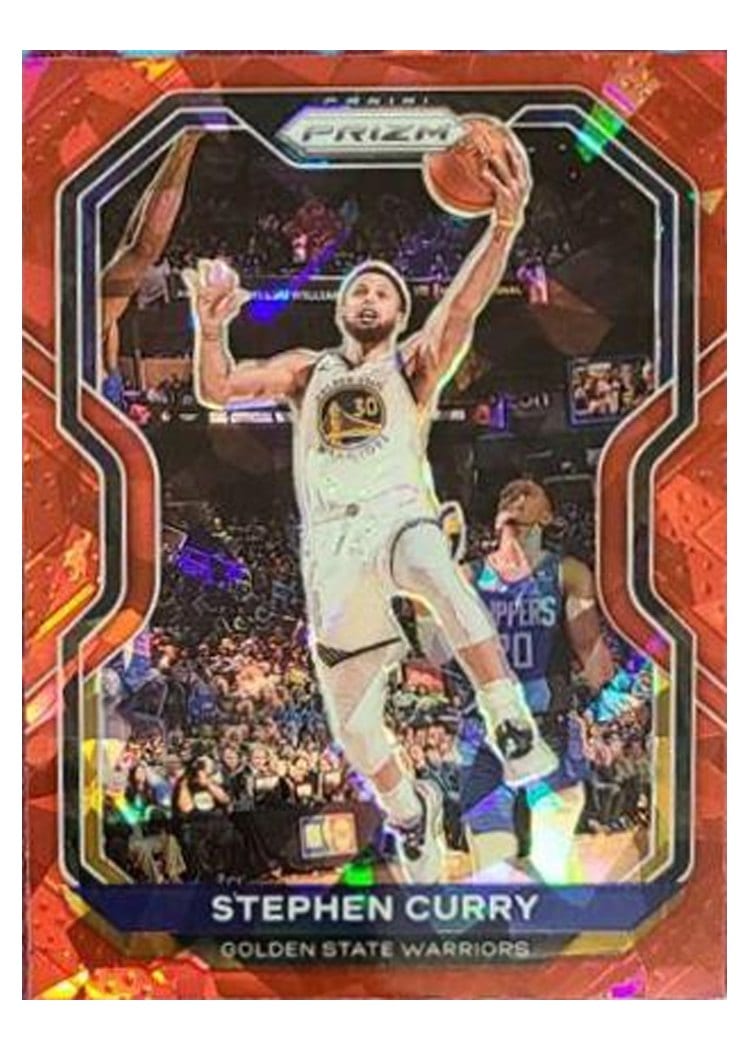 2020-21 Panini Prizm Base Set Stephen Curry Red Ice Prizm #159 card