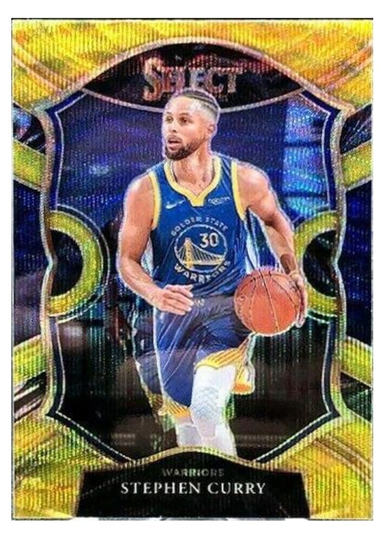 2020-21 Panini Select Base Set Stephen Curry Gold Prizm #57 card