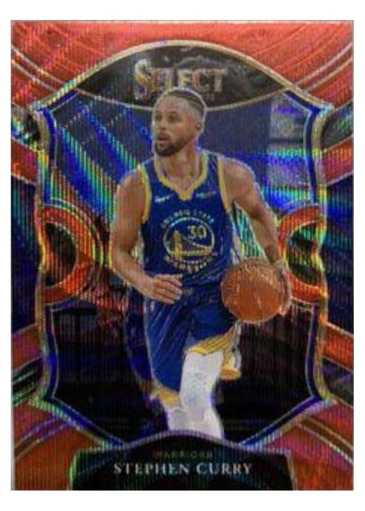 2020-21 Panini Select Base Set Stephen Curry Red Wave #57 card