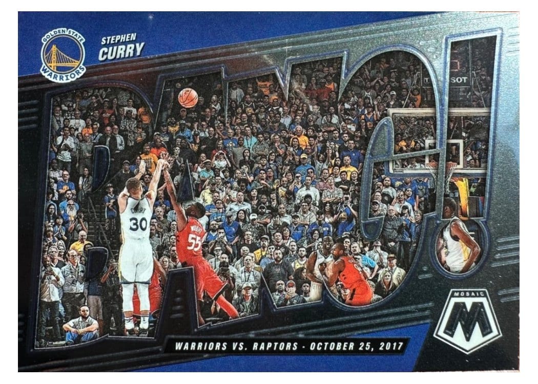 2021-22 Panini Mosaic Bang! Stephen Curry #13 card