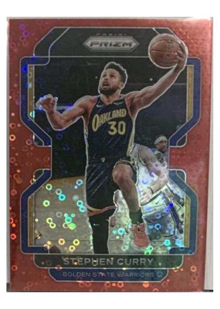 2021-22 Panini Prizm Base Set Stephen Curry Fast Break Red Prizm #154 card