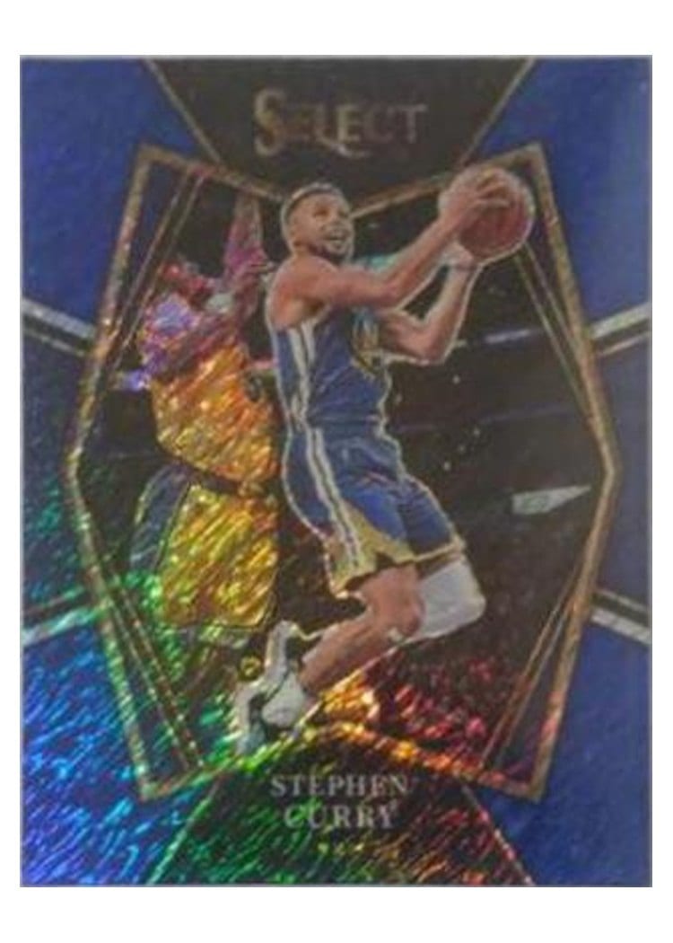 2021-22 Panini Select Base Set Stephen Curry Blue Shimmer #121 card