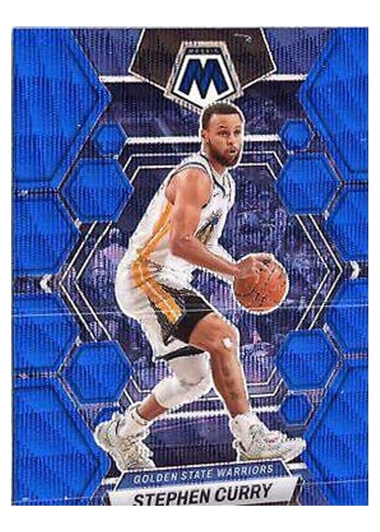 2022-23 Panini Mosaic Base Set Stephen Curry Blue Wave #92 card