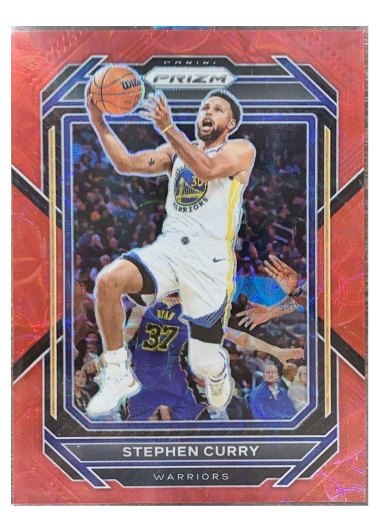 2022-23 Panini Prizm Base Set Stephen Curry Choice Red Prizm #101 card