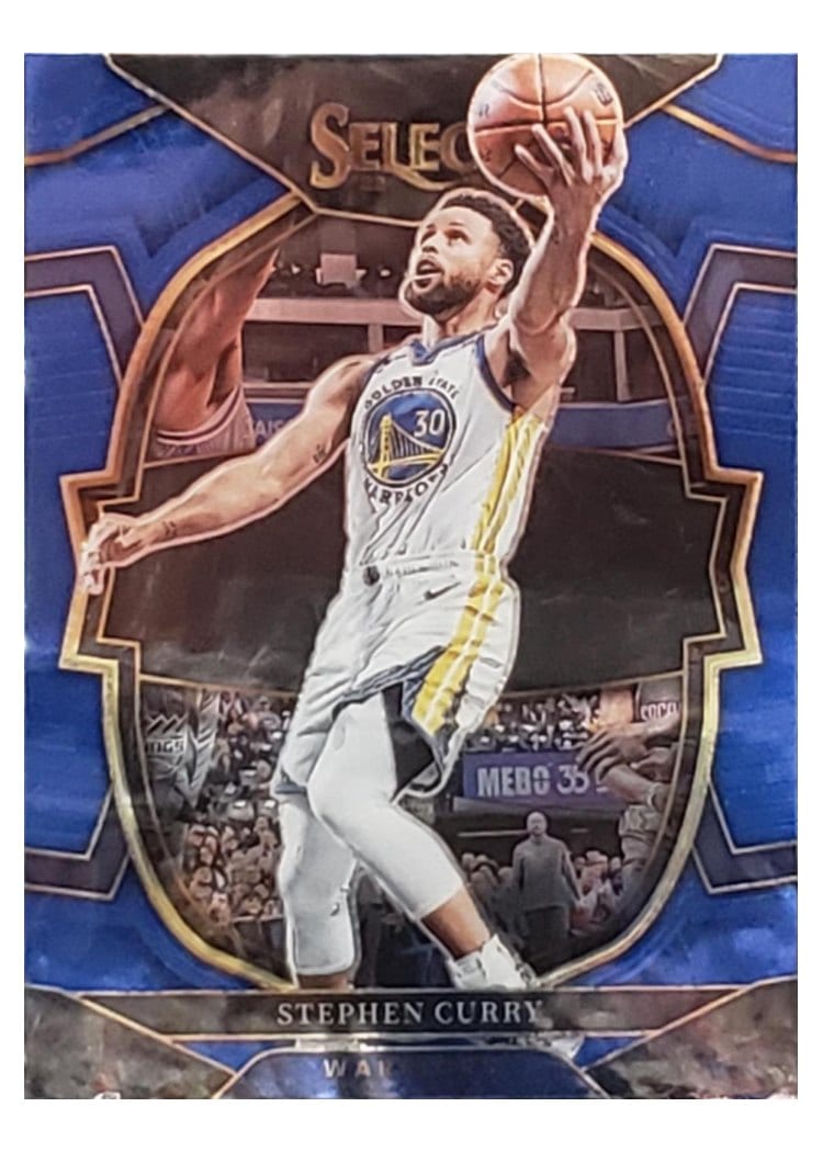 2022-23 Panini Select Base Set Stephen Curry Blue Prizm #27 card