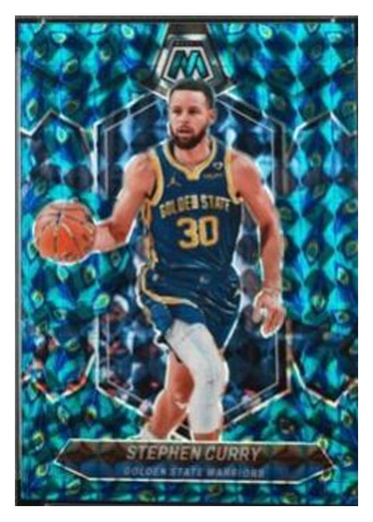 2023-24 Panini Mosaic Base Set Stephen Curry Peacock Choice #3 card