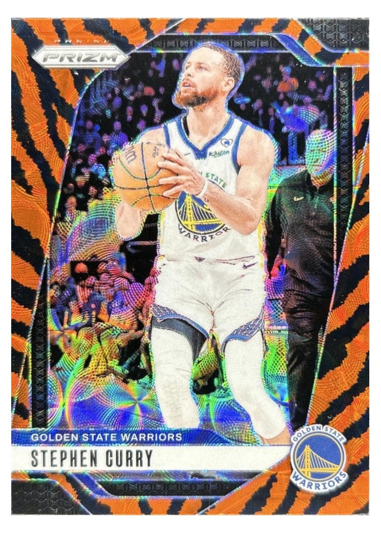 2024-25 Panini Prizm Base Set Stephen Curry Choice Tiger Stripe #134 card