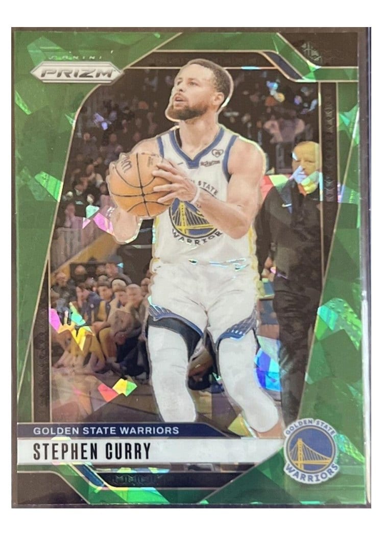 2024-25 Panini Prizm Base Set Stephen Curry Green Ice #134 card