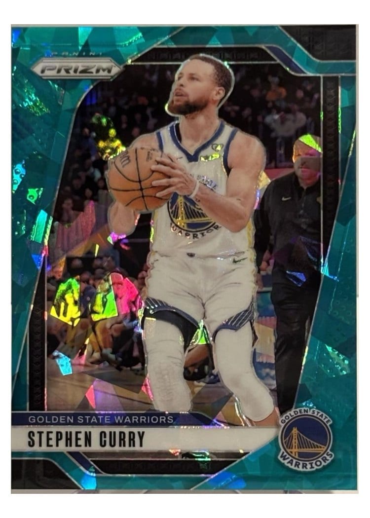 2024-25 Panini Prizm Base Set Stephen Curry Teal Ice #134 card