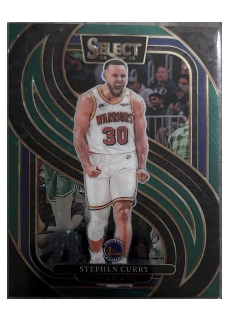 2024-25 Panini Select Base Set Stephen Curry Green Stars Prizm #143 card
