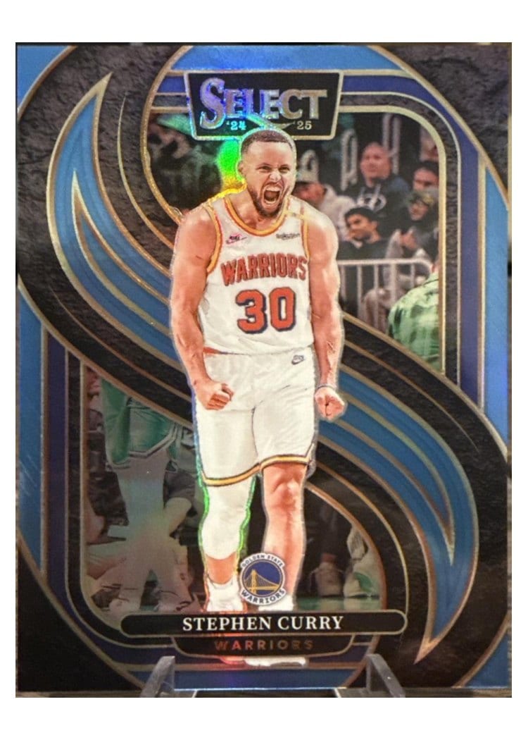 2024-25 Panini Select Base Set Stephen Curry Light Blue Prizm #143 card