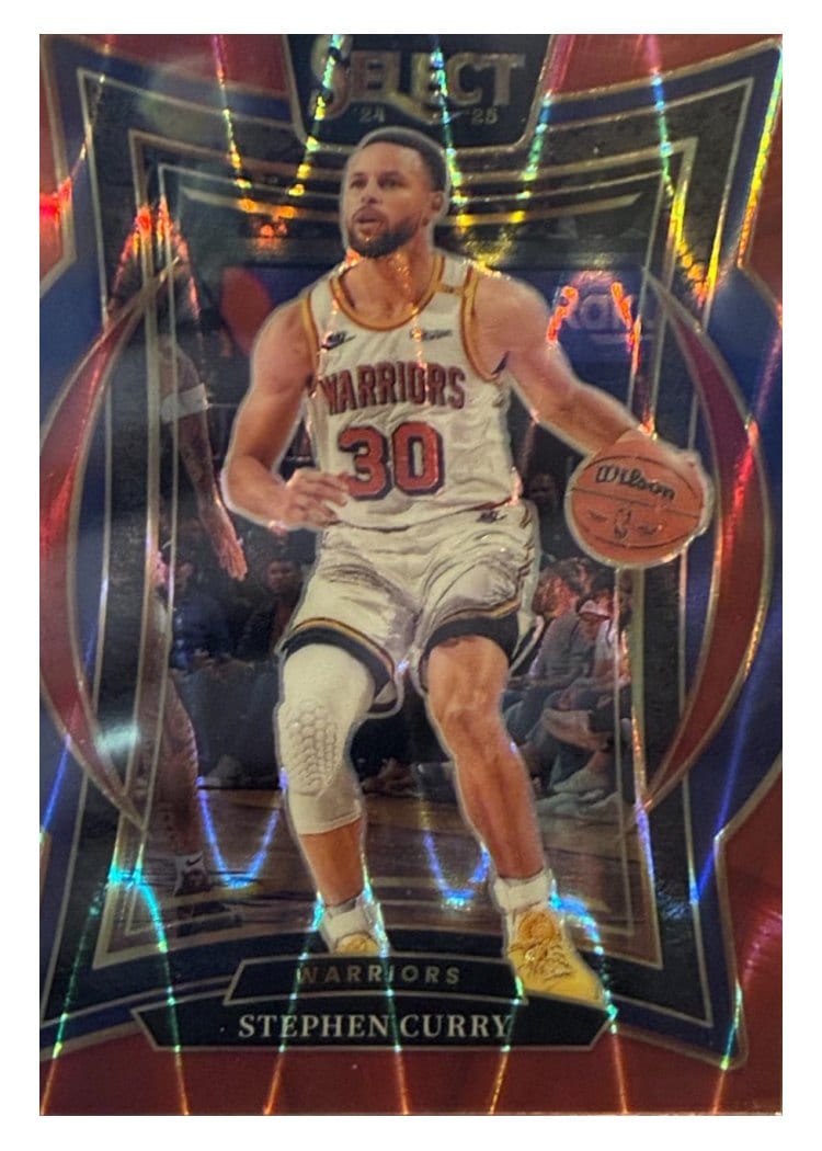 2024 Panini Select Stephen Curry Red Tectonic Prizm #7 card
