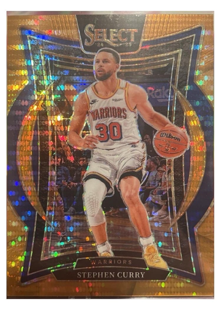 2024 Panini Select Stephen Curry Neon Orange Pulsar Prizm #7 card