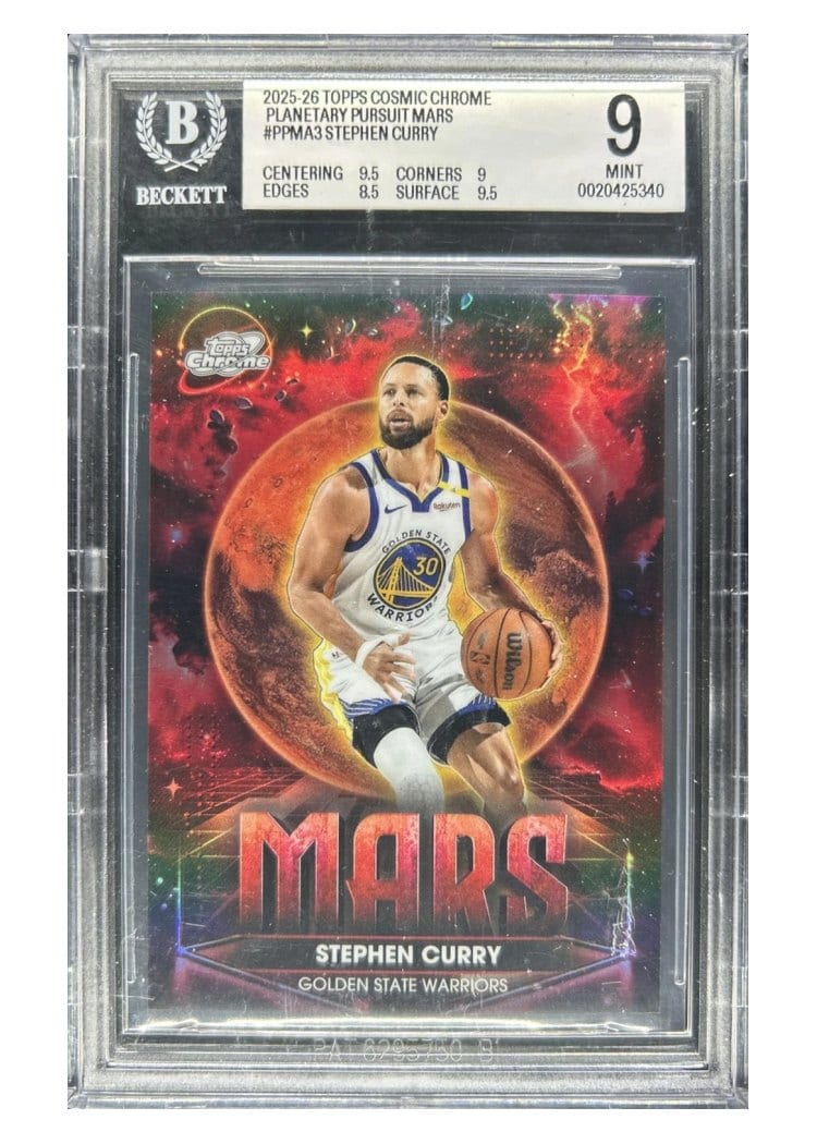 2025-26 Topps Cosmic Chrome Planetary Pursuit Mars Stephen Curry #PPMA-3 card