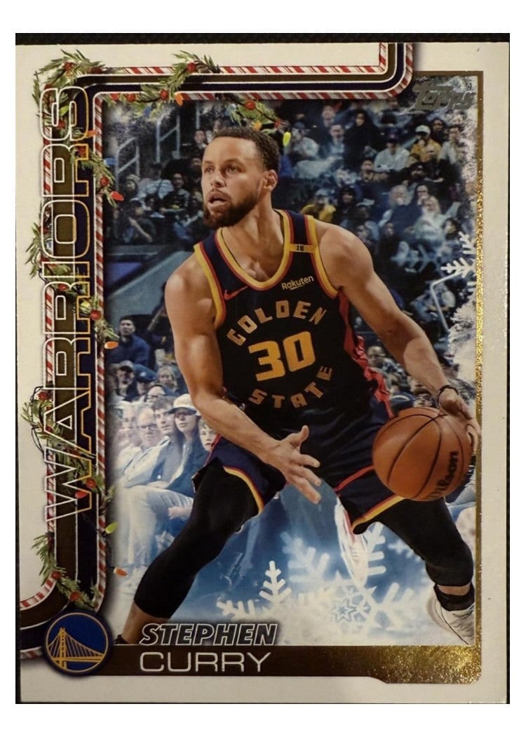 2025-26 Topps Holiday SSP Back Variations Stephen Curry #SSB-SC card