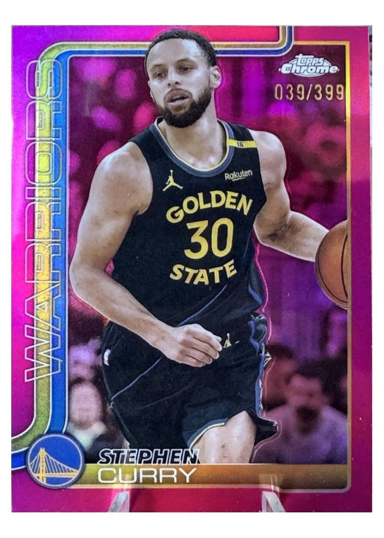 2025 Topps Chrome Stephen Curry #201 card