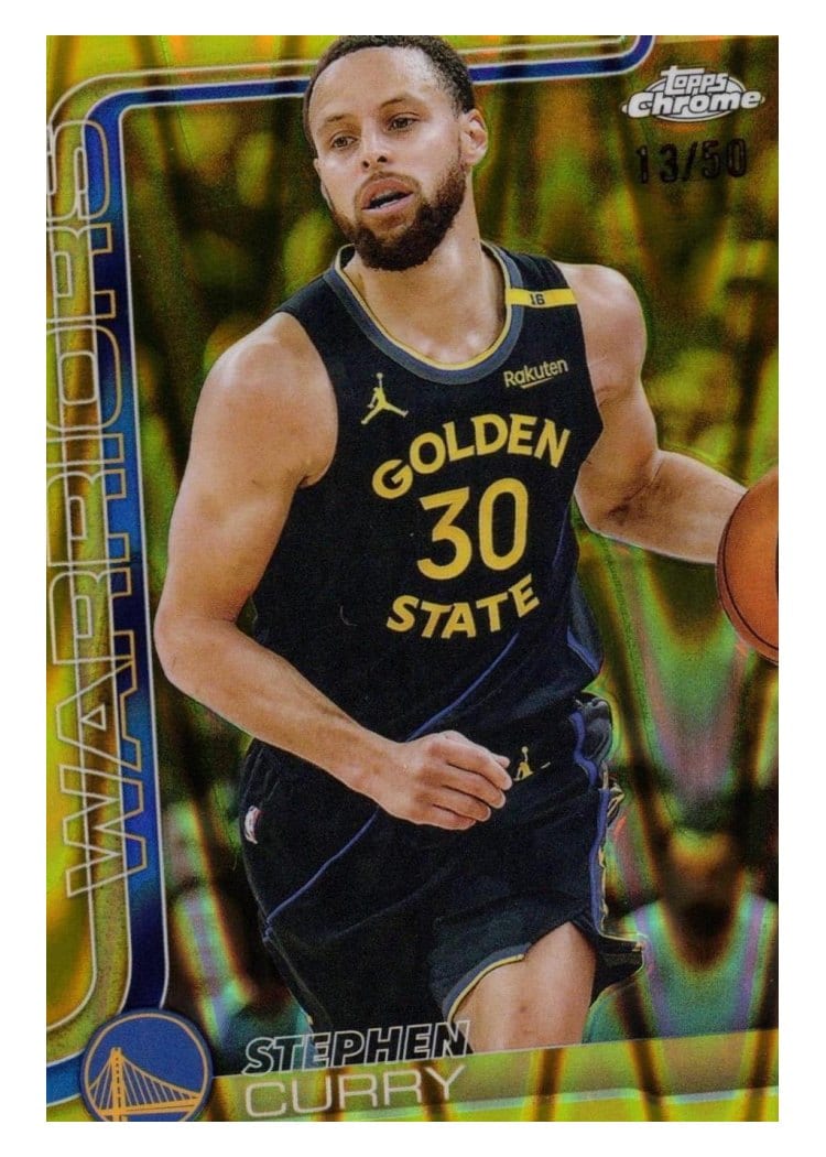 2025 Topps Chrome Stephen Curry #201 card