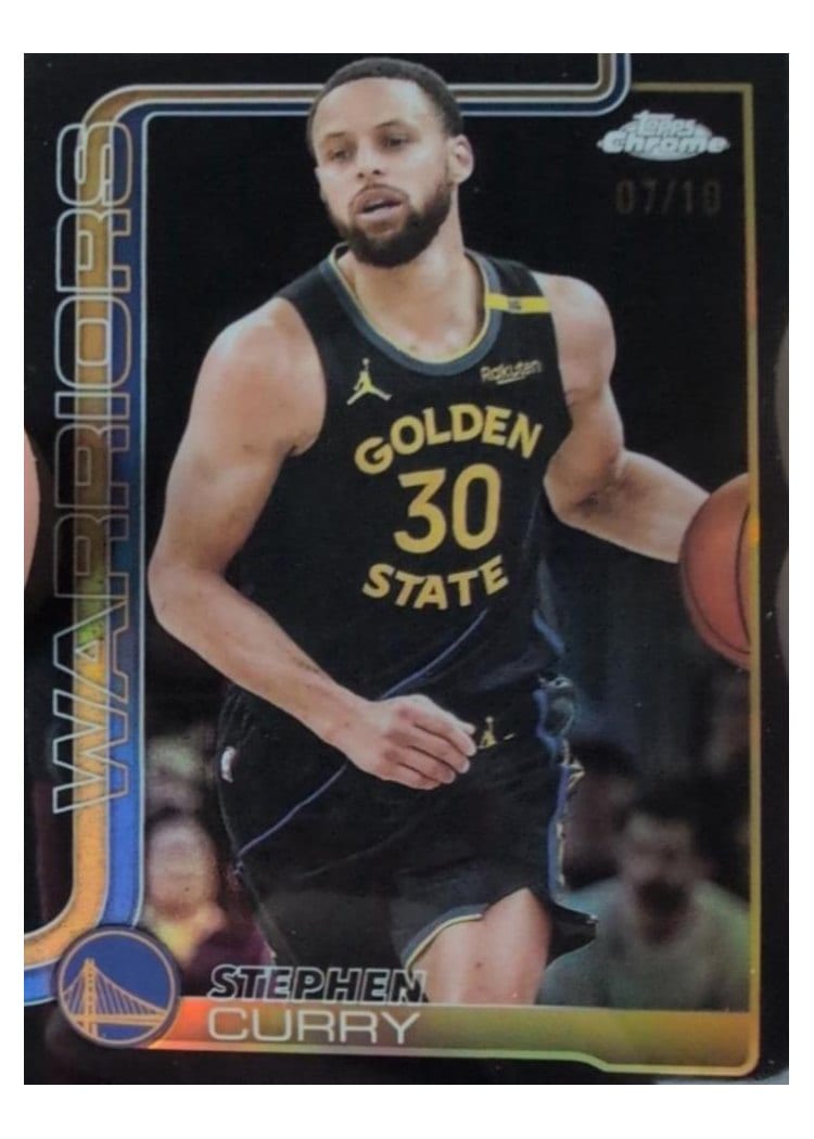 2025 Topps Chrome Stephen Curry #201 card