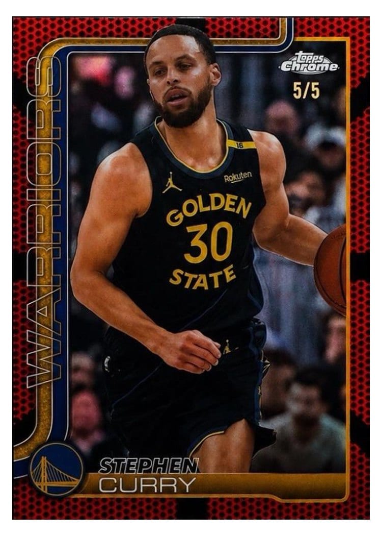 2025 Topps Chrome Stephen Curry #201 card