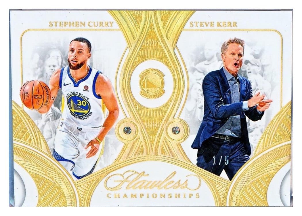 2024-25 Panini Flawless Base Gems Stephen Curry/Steve Kerr #178 card