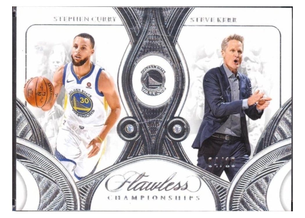 2024-25 Panini Flawless Base Gems Stephen Curry/Steve Kerr #178 card