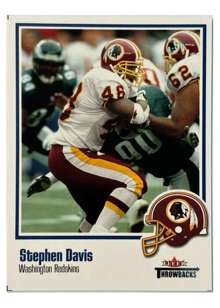 2002 Fleer Throwbacks Stephen Davis #77 card