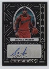 2021-22 Panini Obsidian Aurora Autographs Stephen Jackson #AUR-SJA card