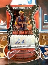 2024-25 Panini Obsidian Magmatic Signatures Stephen Jackson #MS-SJI card