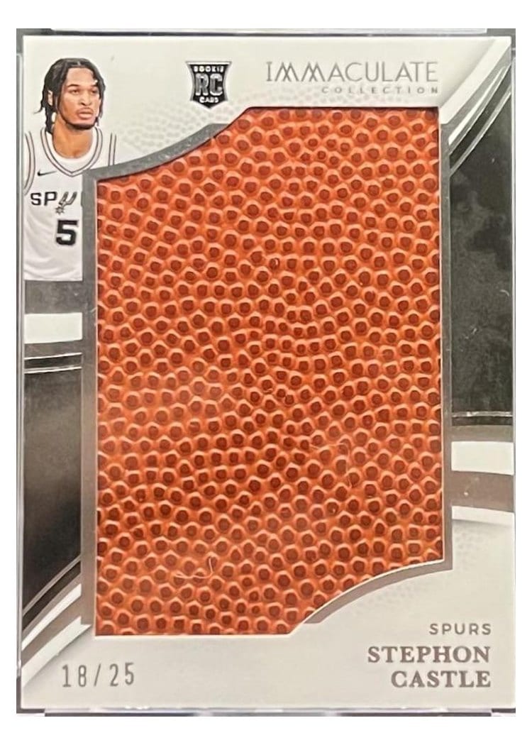 2024-25 Panini Immaculate Collection Rookie Jumbo Basketballs Set Stephon Castle #6 card
