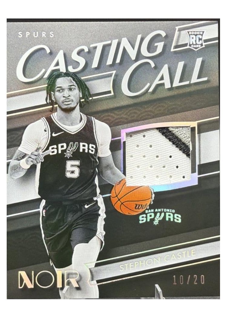 2024-25 Panini Noir Casting Call Memorabilia Set Stephon Castle #25 card