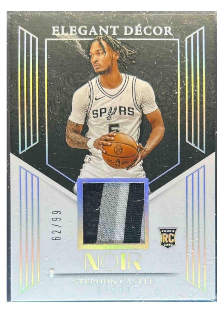 2024-25 Panini Noir Elegant Décor Rookie Jerseys Set Stephon Castle #2 card