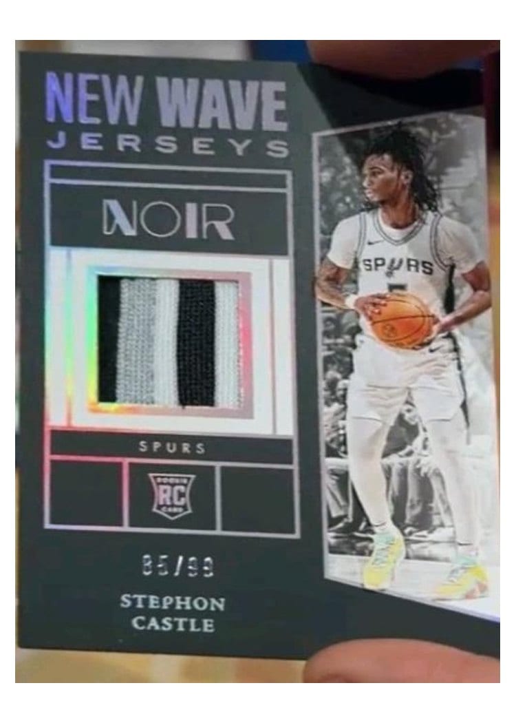 2024-25 Panini Noir New Wave Jerseys Set Stephon Castle #6 card