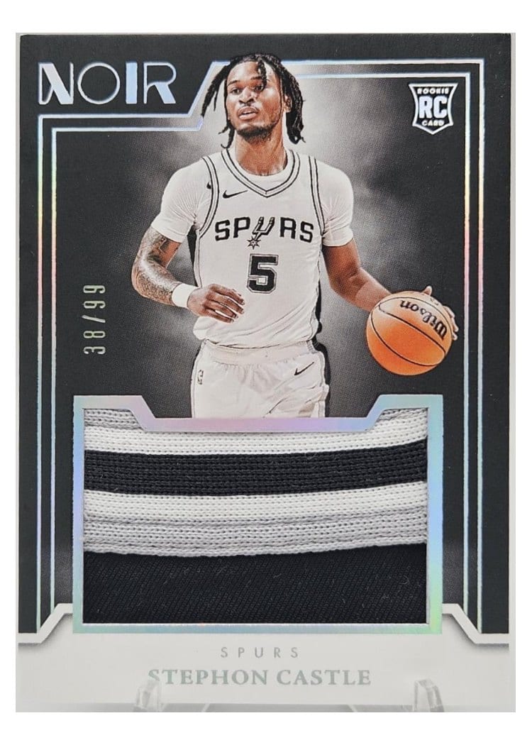 2024-25 Panini Noir Rookie Jumbo Material Set Stephon Castle #20 card