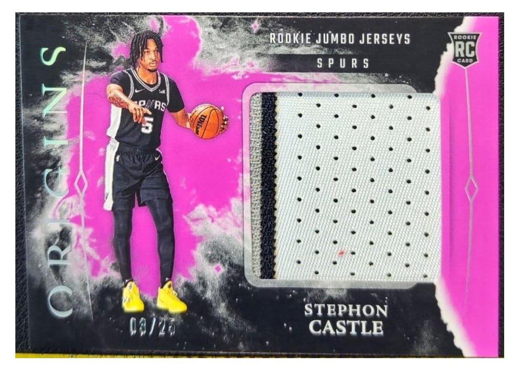 2024-25 Panini Origins Rookie Jumbo Jerseys Set Stephon Castle #RJJ-SCA card