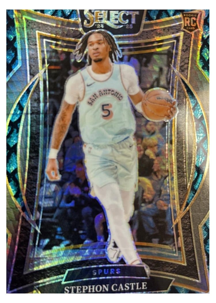 2024-25 Panini Select Base Set Stephon Castle Dragon Scale Prizm #72 card