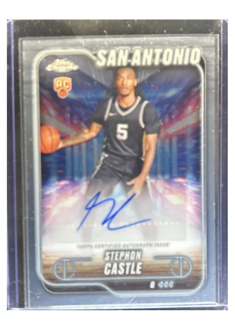 2024-25 Topps Chrome Topps Chrome Autographs Stephon Castle #TCA-SCA card