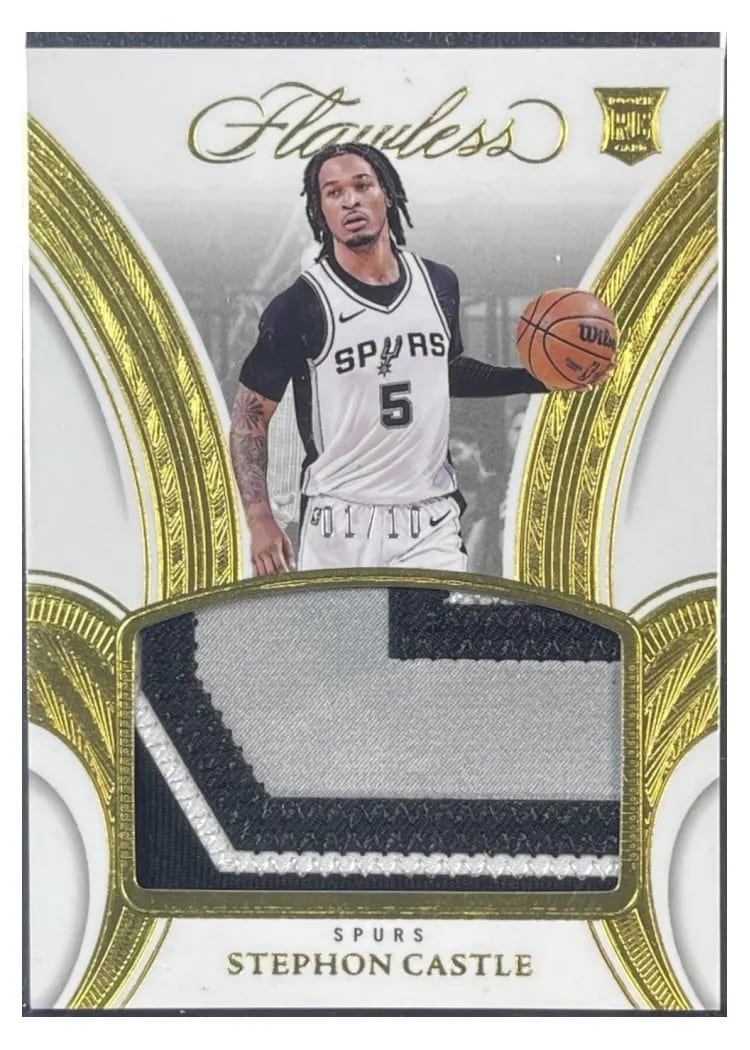 2024 Panini Flawless Patch Stephon Castle Gold #3
